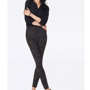 NYDJ Black Burnout Velvet Pants